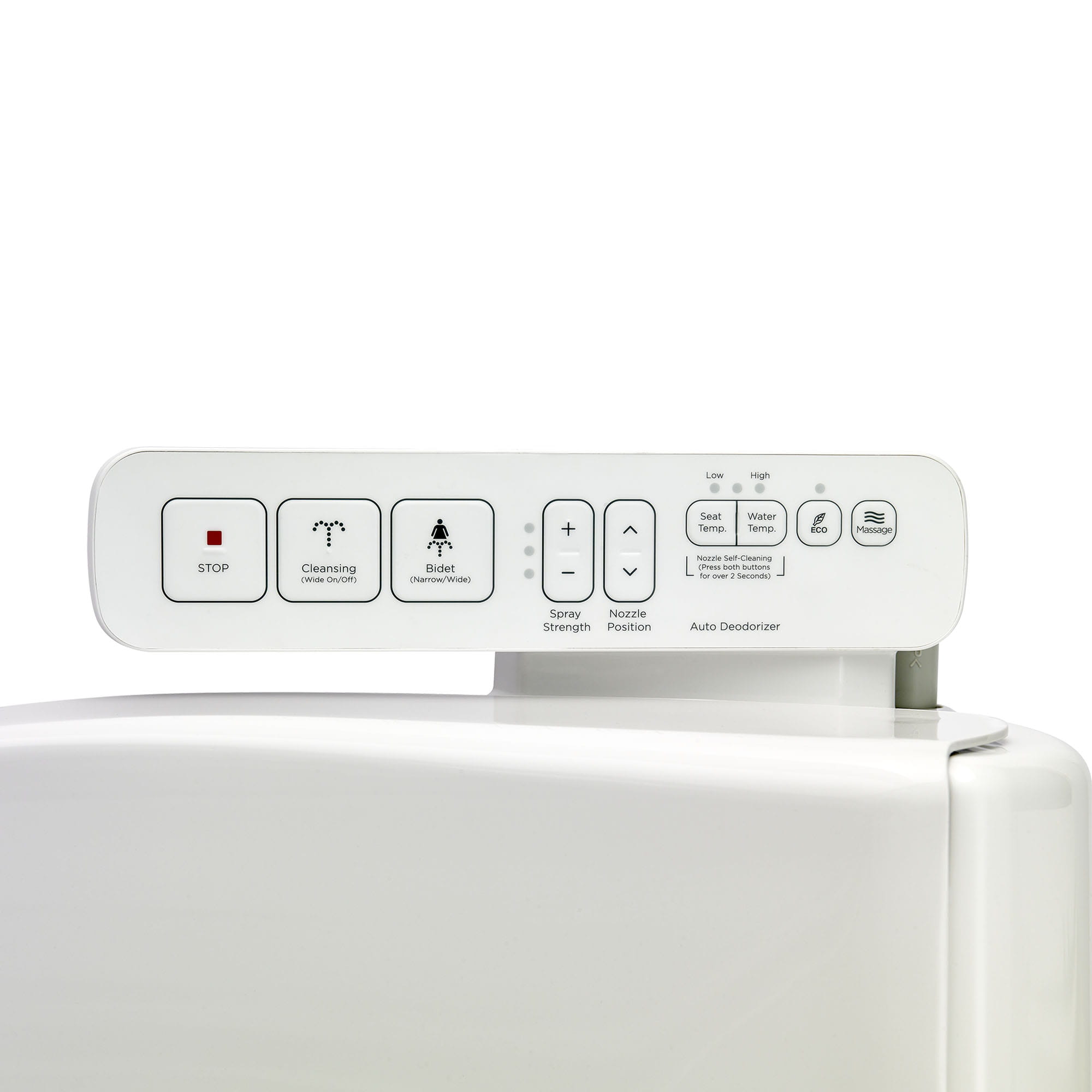 Advanced Clean 10 Electric SpaLet Bidet Seat With Side Panel Operation WHITE